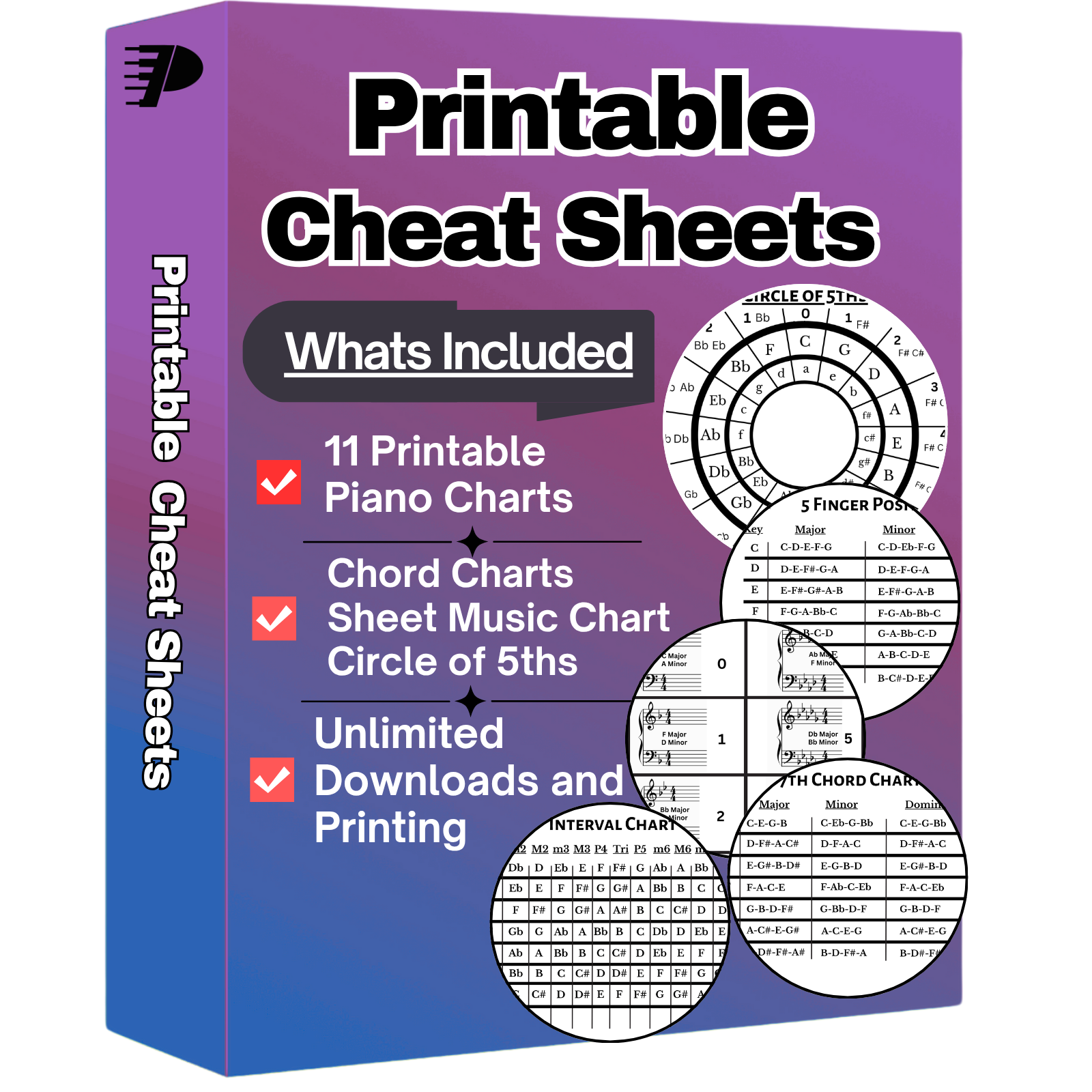 Printable Piano Resources + Cheat Sheets